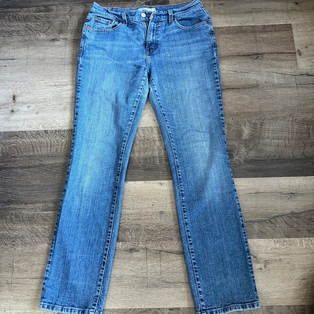 Levis Women Straight Cut Stretchable Classic Blue Women's Jeans